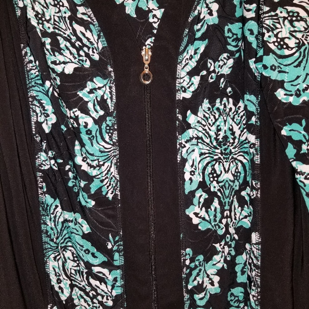 Cj banks, two piece. Jacket& tank, 1x black/ green